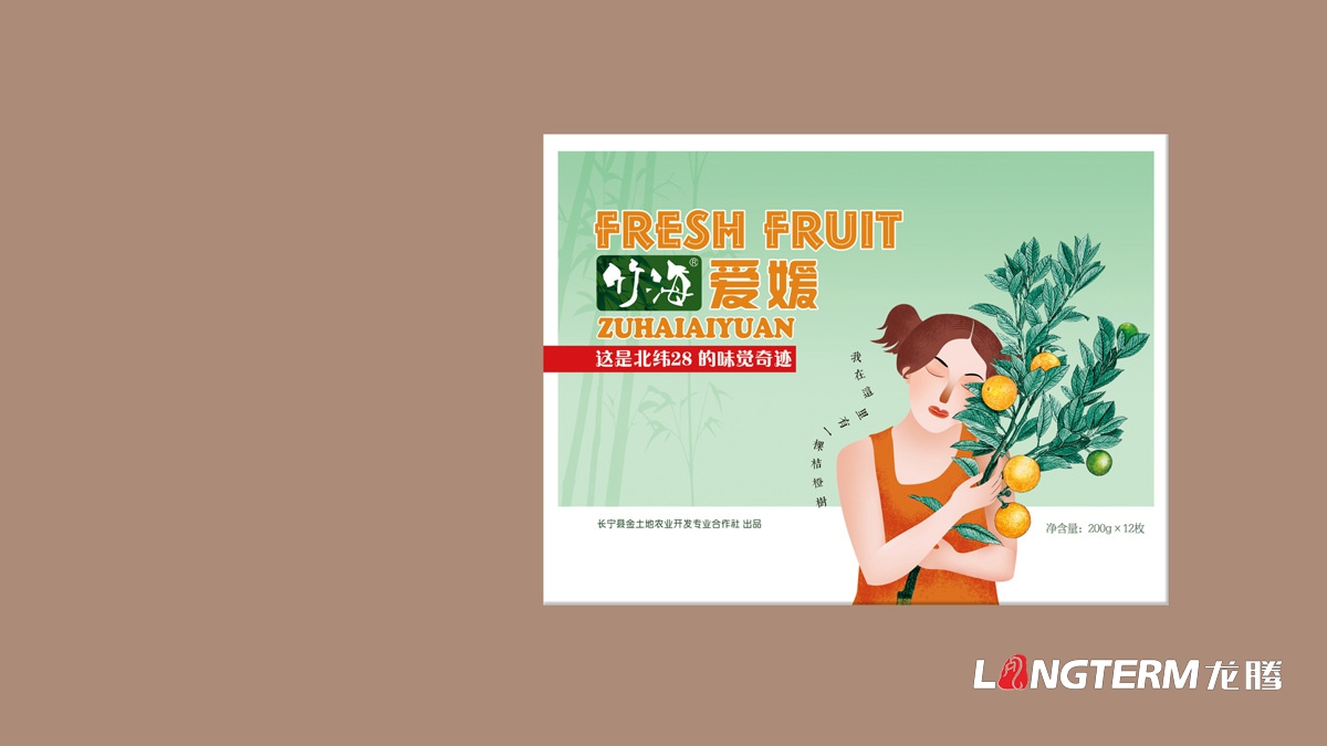 竹海爱媛礼盒包装设计_眉山市水果精品精品礼盒包装设计公司